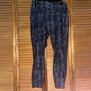 RBX Prime Snake in the Grass Peached‎ Black Ankle XL Leggings